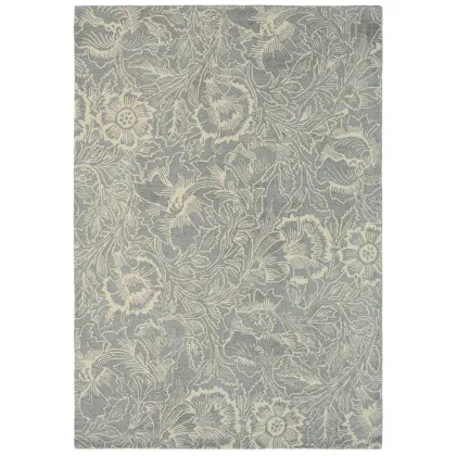 Zdjęcie Ekskluzywny szary dywan w kwiaty - POPPY DOVE 28404