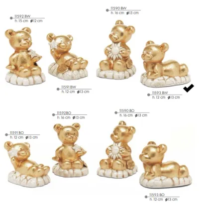 Picture A cute bear with crystal eyes lying on his tummy - Valle d'oro Patchi