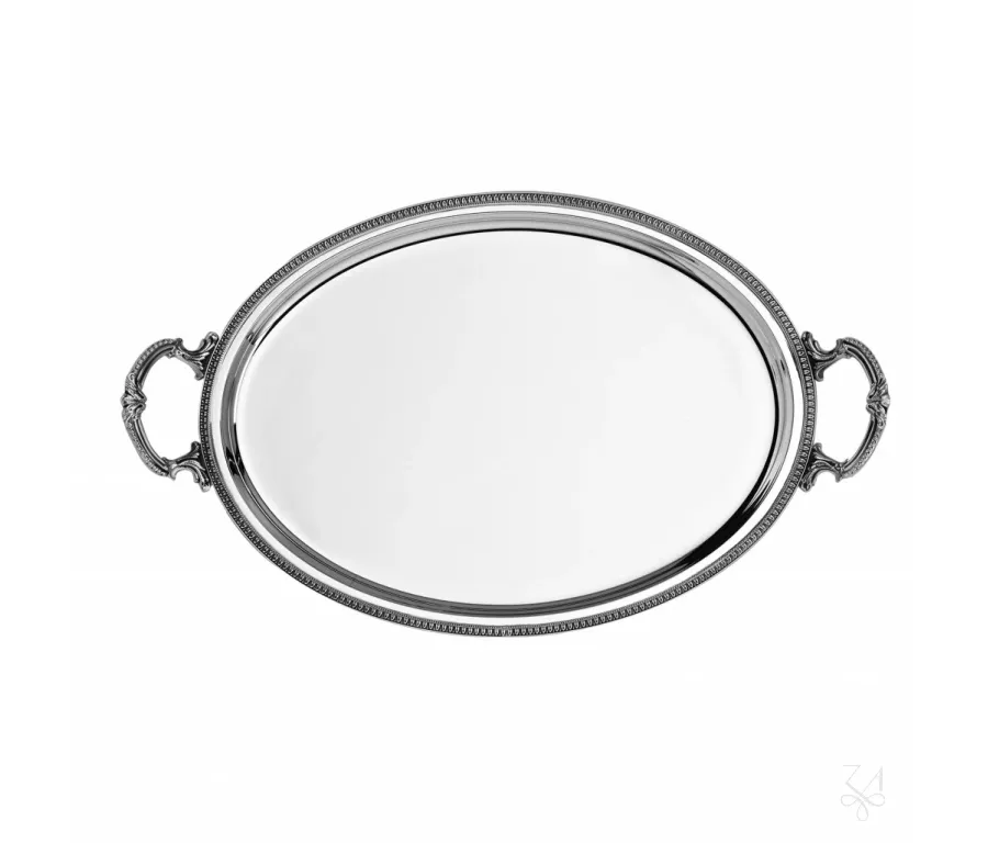 obrazek 1 Elegancka owalna taca wykonana ze srebra - Zaramella Argenti