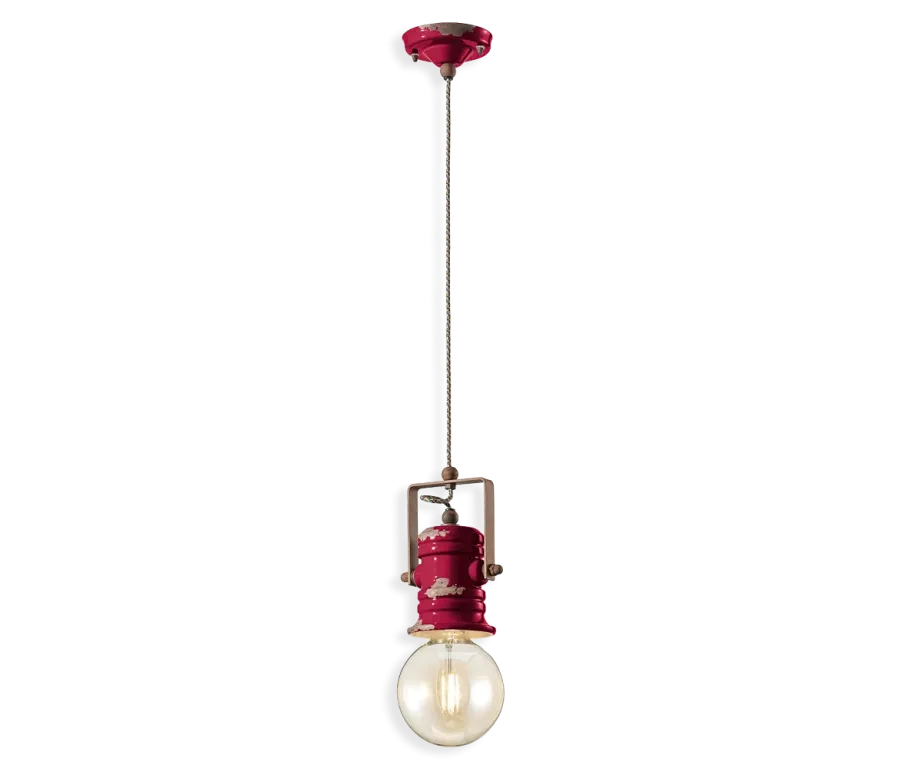 obrazek 9 Stylowa mała lampa wisząca Urban w stylu retro z Włoch