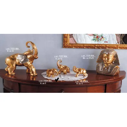 Picture Small golden elephant Zeus 9cm - Valle d'oro Patchi