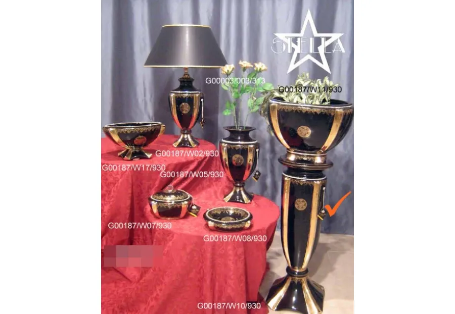 obrazek 1 Czarna ceramiczna kolumna do wnętrz