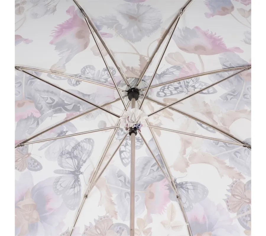 obrazek 5 Piękny parasol damski w stylu retro zdobiony wyjątkowym motywem w motyle – Pasotti