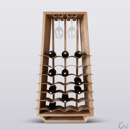 Zdjęcie Stojak na wino WAVE LOW