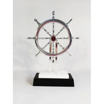 Picture Statuette - sailor's rudder with a pen stand - Astra Argenti