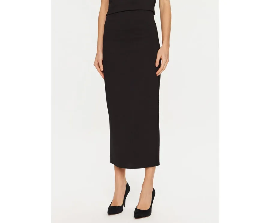 obrazek 1 ViCOLO Spódnica midi TS0133 Czarny Regular Fit