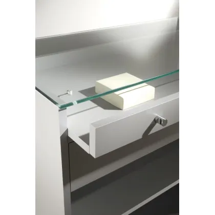 Picture Elegant counter with a tempered glass top
