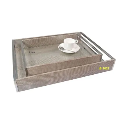 Zdjęcie Taca do serwowania z uchwytami ze stali nierdzewnej