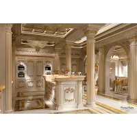 Zdjęcie Biała luksusowa kuchnia w stylu antycznym - Modenese