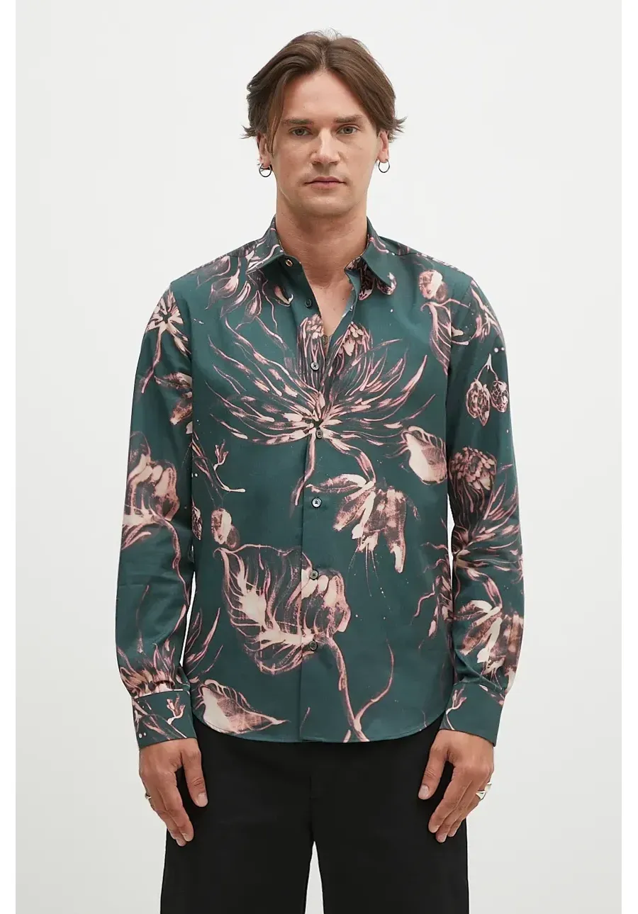 obrazek 1 Paul Smith koszula męska kolor szary slim z kołnierzykiem klasycznym M1R-006L-N02517