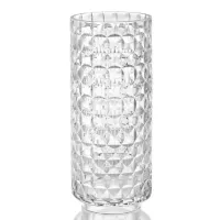 Zdjęcie Stylowy włoski wazon z ręcznie szlifowanego kryształu z trójwymiarowym wzorem kół - Il Paralume Marina