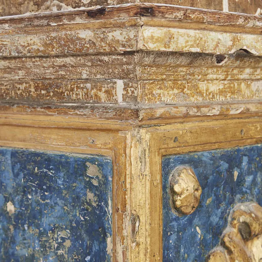 obrazek 8 Barokowe podstawy architektoniczne - para XVII-wiecznych elementów rzeźbionych i pozłacanych