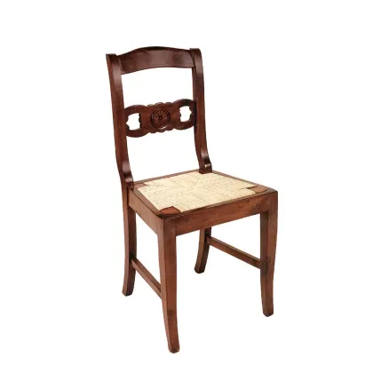 Zdjęcie Stylowe włoskie rzeźbione krzesło Greve w stylu osiemnastowiecznym