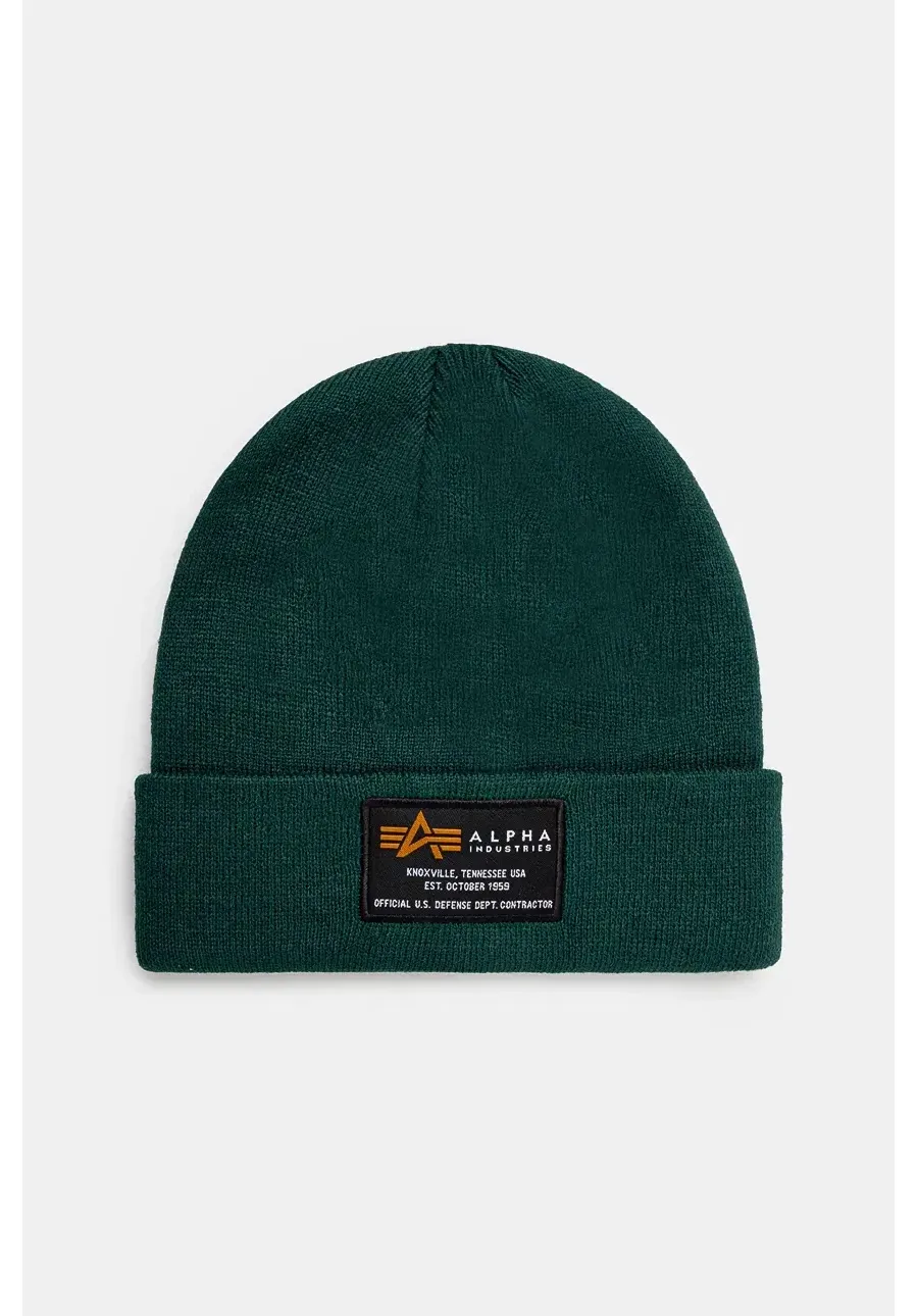 obrazek 1 Alpha Industries czapka Crew Beanie kolor zielony  128924