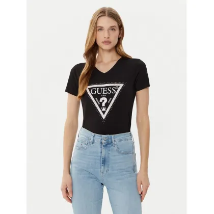 Zdjęcie Guess T-Shirt W5RI21 J1314 Czarny Regular Fit