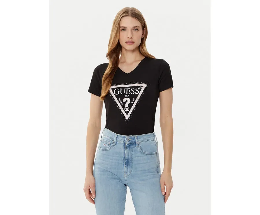 obrazek 1 Guess T-Shirt W5RI21 J1314 Czarny Regular Fit