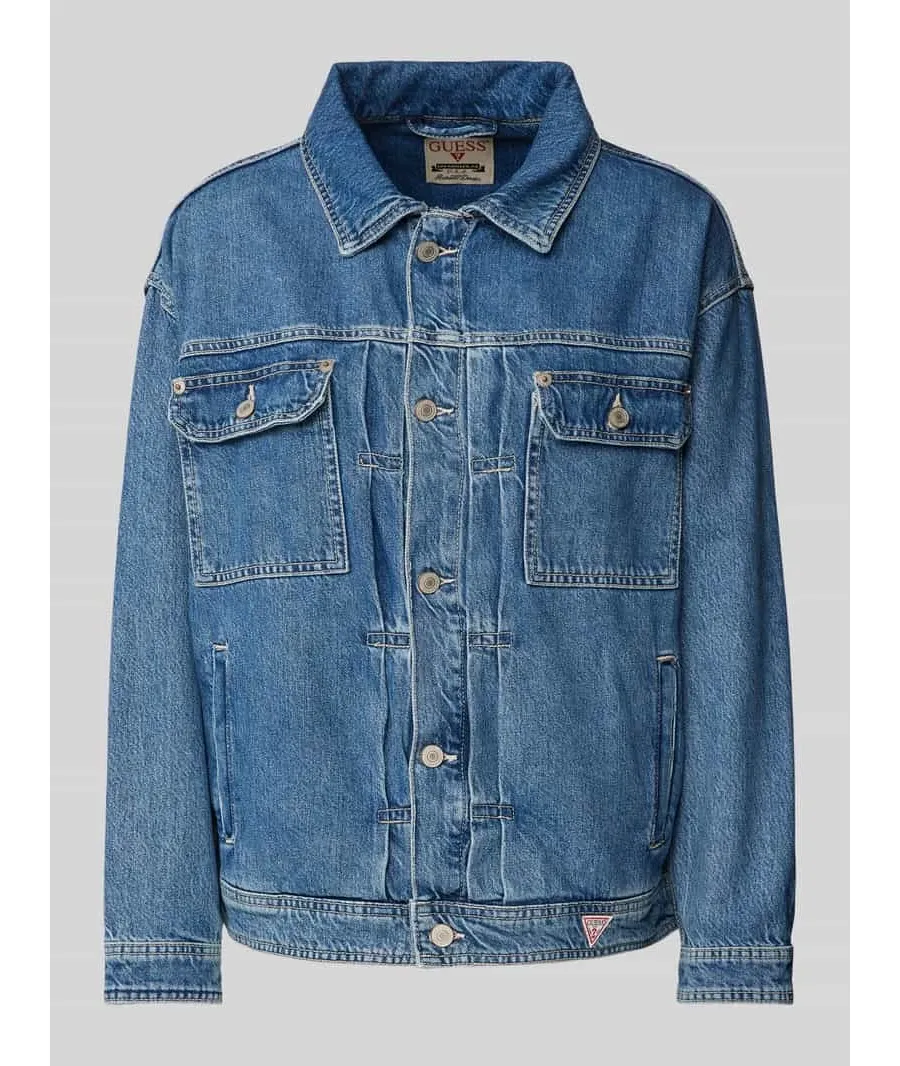 obrazek 1 Guess Kurtka jeansowa W4YN21 D5B65 Niebieski Classic Fit
