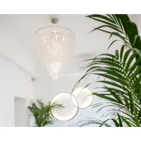 Picture Tasteful Italian hanging lamp - handmade Murano glass