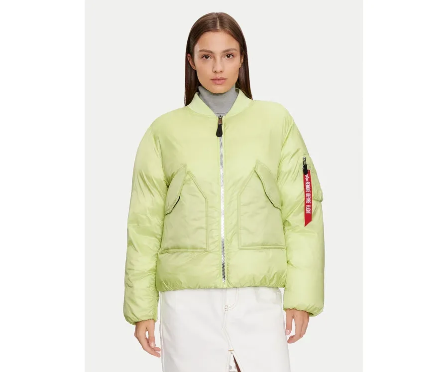 obrazek 1 Alpha Industries Kurtka bomber 148004 Zielony Regular Fit