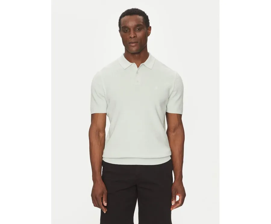 obrazek 1 Calvin Klein Polo Micro Waffle Polo S/S K10K114465 Écru Regular Fit