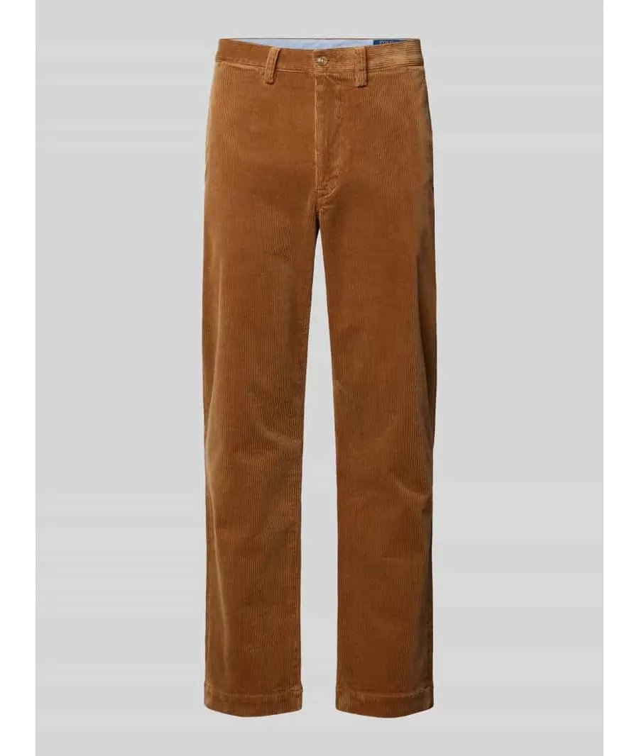 obrazek 1 Spodnie sztruksowe o kroju stretch straight fit ze szlufkami na pasek model ‘BEDFORD’