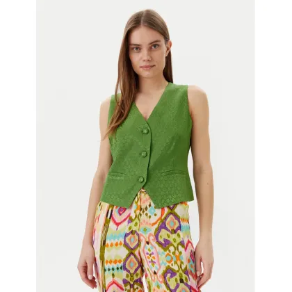 Zdjęcie Lola Casademunt by Maite Kamizelka MS2502007 Zielony Regular Fit