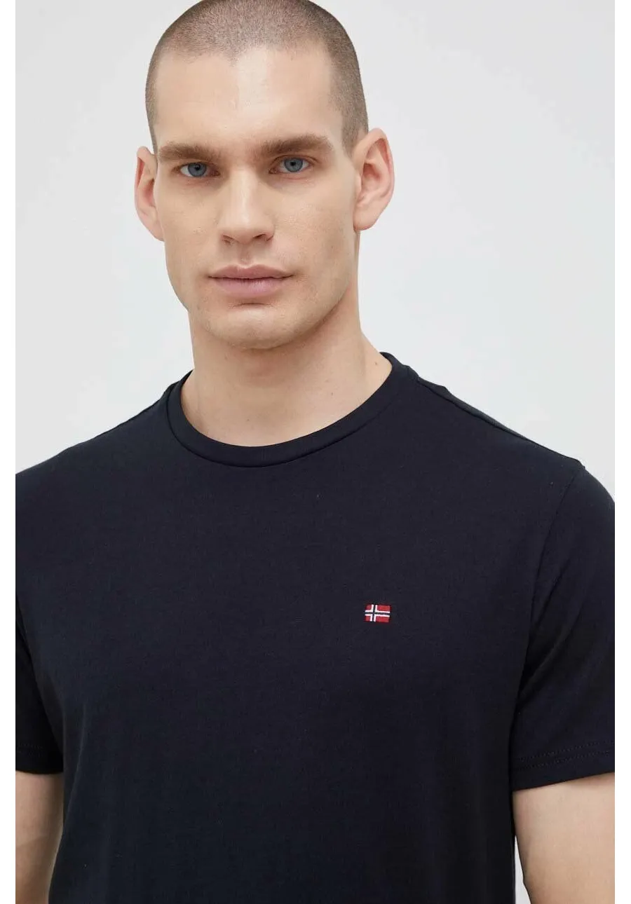 obrazek 1 Napapijri t-shirt bawełniany Salis kolor czarny z aplikacją NP0A4H8D0411