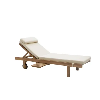 Zdjęcie Piękny leżak  ogrodowy Los Roques wykonany z drewna tekowego