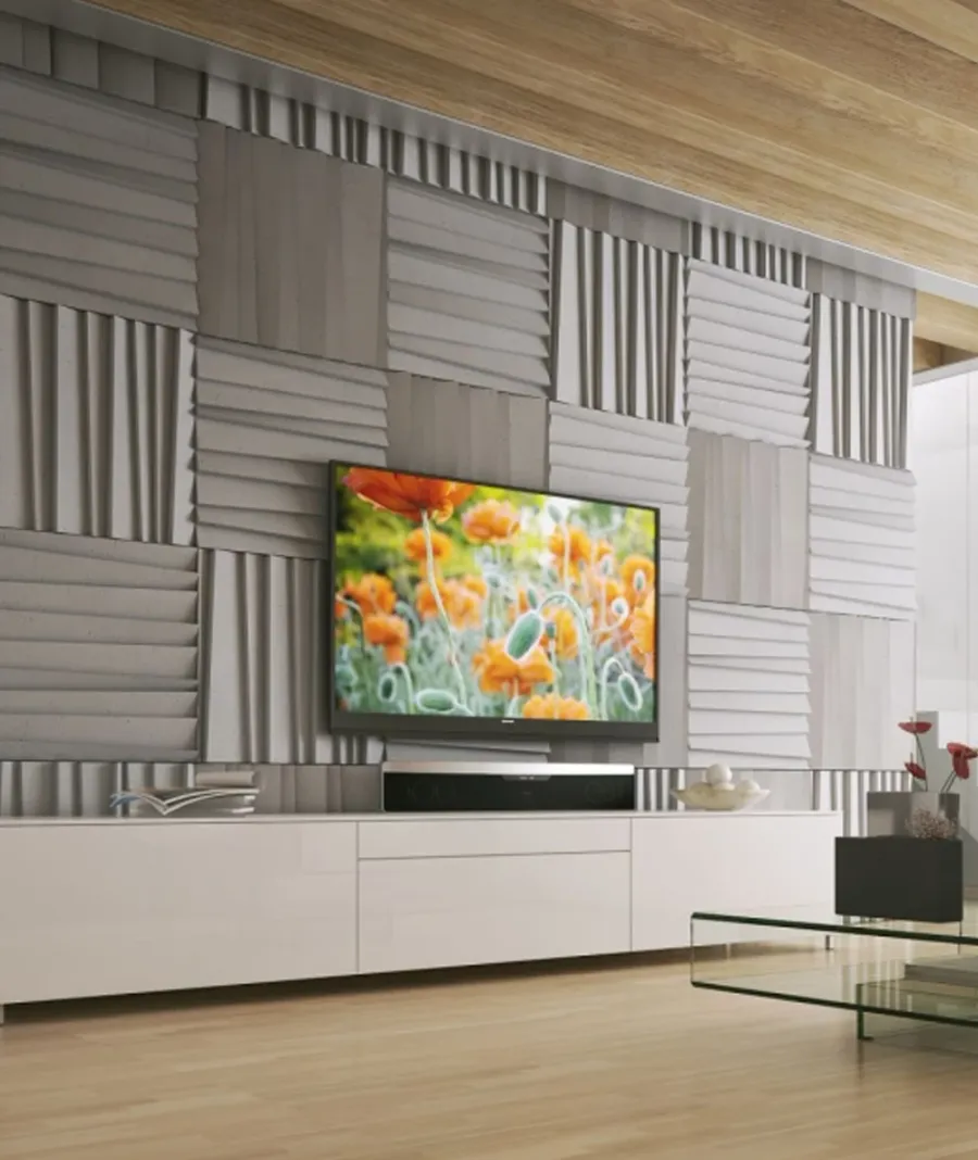 obrazek 1 120x60 cm VT - PB04 (S95 jasny szary - gołąbkowy) ŻALUZJE - panel dekor 3D beton architektoniczny