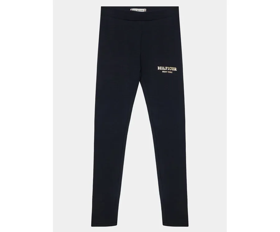 obrazek 1 Tommy Hilfiger Legginsy Monotype Legging KG0KG07754 Niebieski Skinny Fit