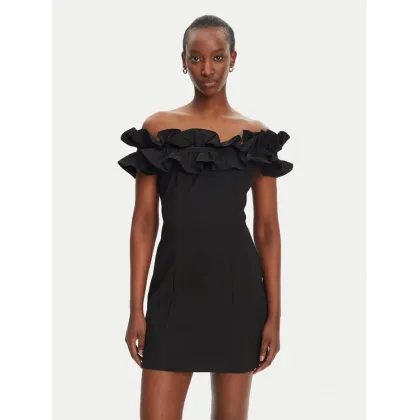 Zdjęcie ROTATE Sukienka koktajlowa 113810100 Czarny Slim Fit