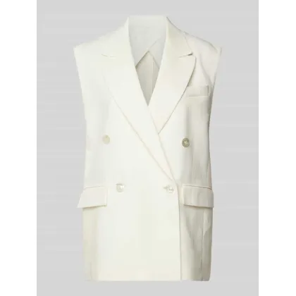 Zdjęcie Kamizelka z lnu z kołnierzem z połami model ‘ELICHE’