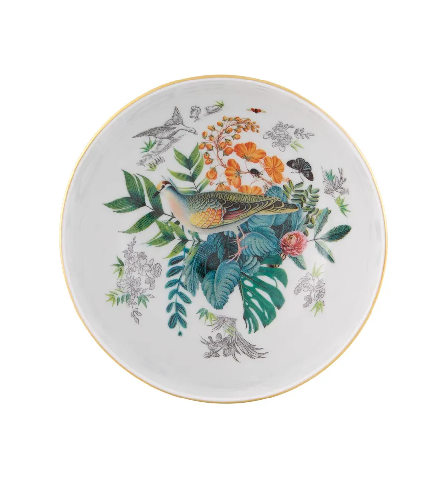 obrazek 2 Porcelanowa miska na zupę Rêveries z przedstawieniem roślin i ptaków - Vista Alegre