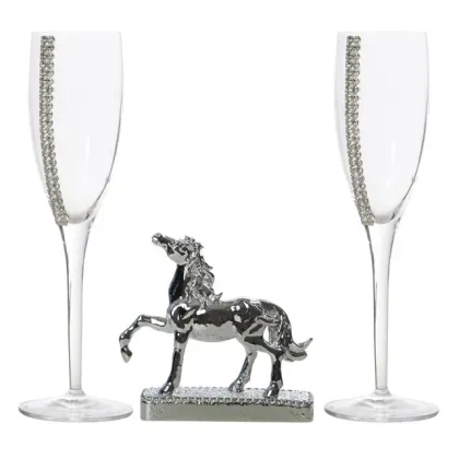 Zdjęcie Ozdoba konia z dwoma kieliszkami
