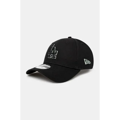 Zdjęcie New Era czapka z daszkiem bawełniana Team Outline 940 La Dodgers kolor czarny z aplikacją 60595206