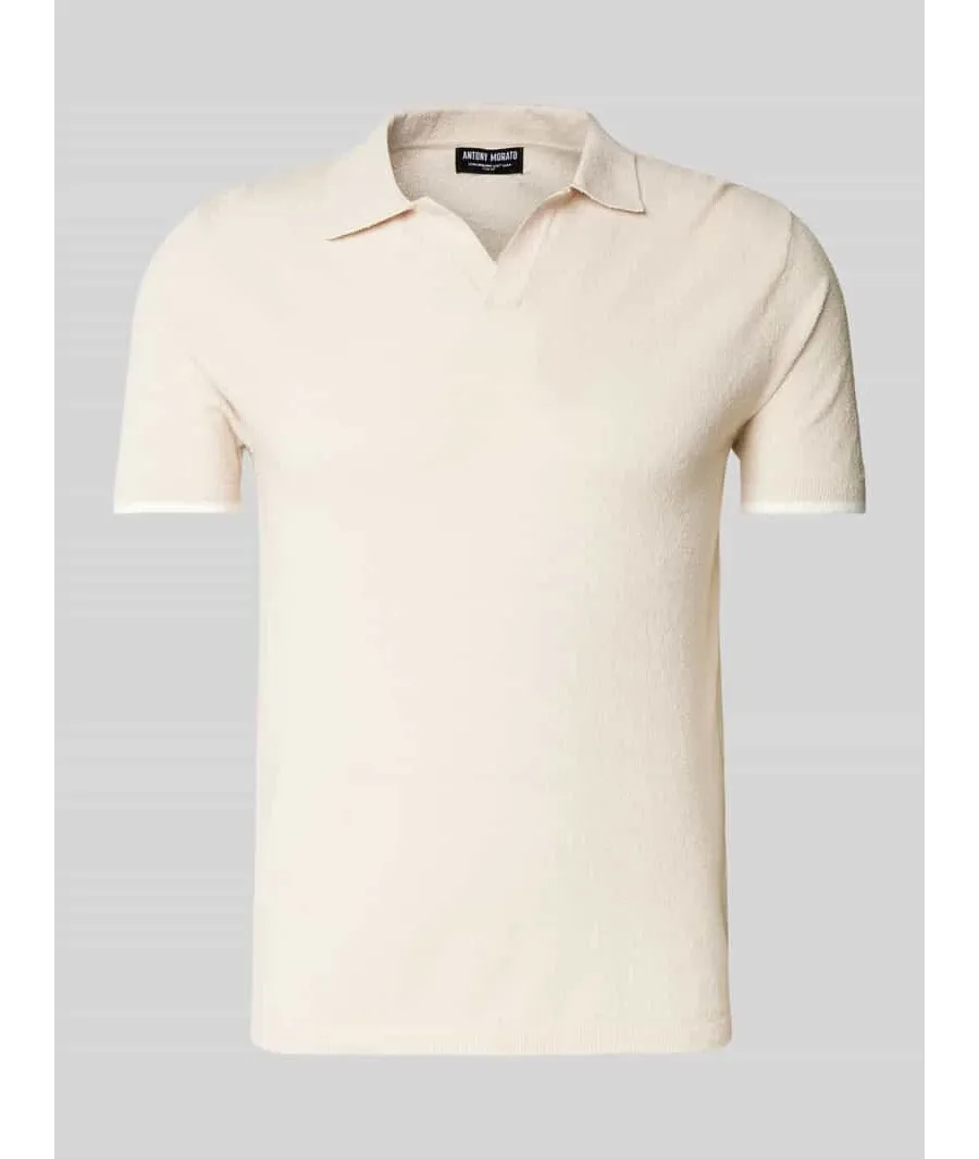 obrazek 1 Koszulka polo o kroju slim fit z dekoltem w serek