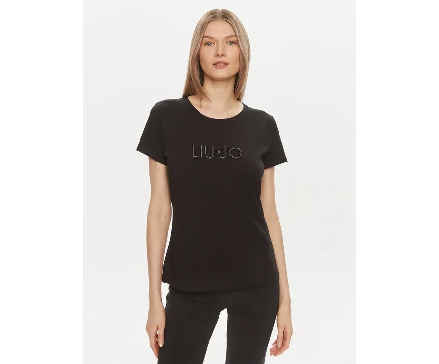 obrazek 1 Liu Jo Sport T-Shirt TA4136 JS003 Czarny Regular Fit