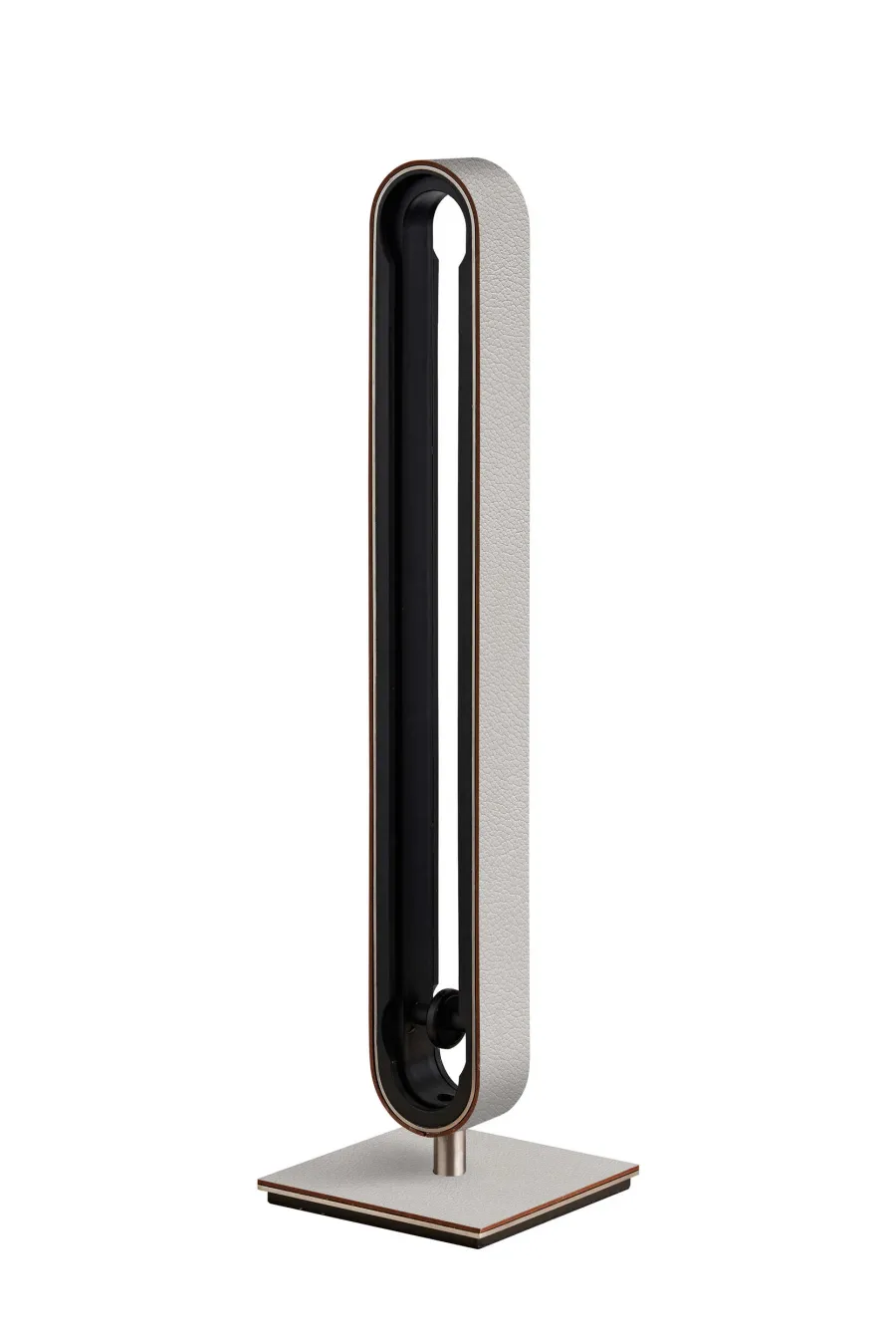 obrazek 1 Uchwyt na kapsułki z kawą do kuchni lub biura wykonany ze skóry w kolorze perłowym