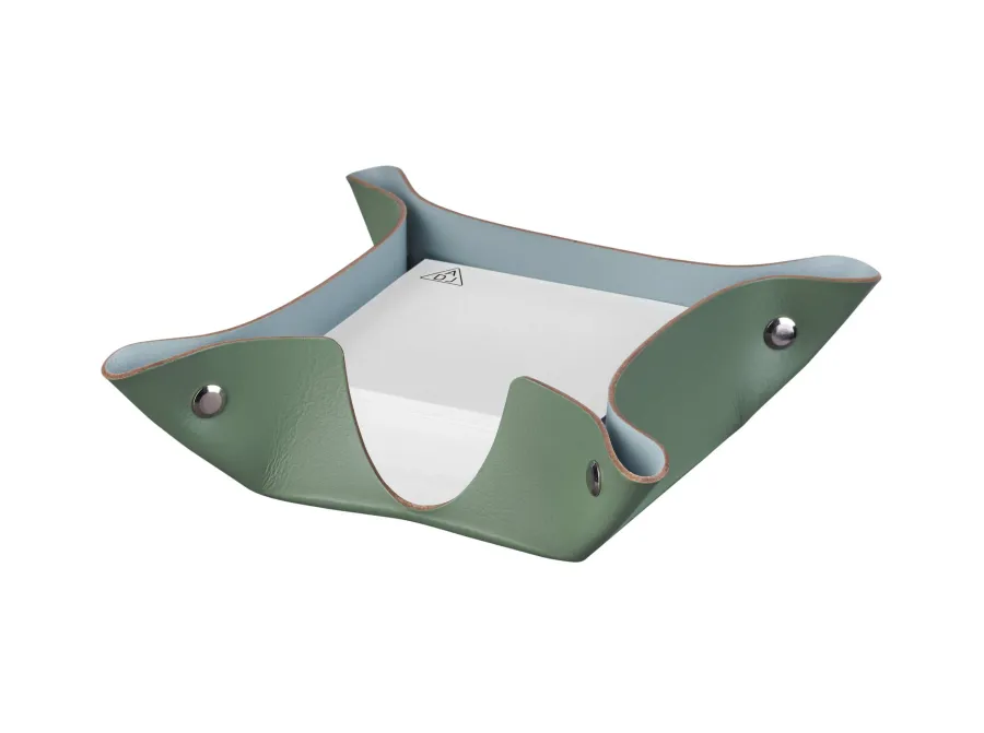 obrazek 2 Wyjątkowy pojemnik na karteczki 10х10хH4 cm w kolorze eukaliptusa