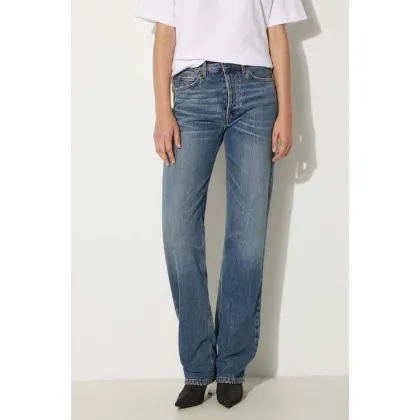 Zdjęcie Fiorucci jeansy Mid Blue Straight Fit Jeans damskie high waist W01FPDJE075DN01DN02