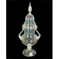 Zdjęcie Stylowa waza ze szkła z I połowy XX wieku