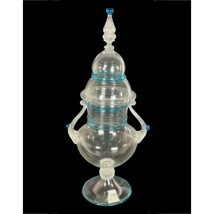 Zdjęcie Stylowa waza ze szkła z I połowy XX wieku