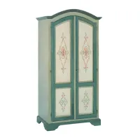 Picture Beautiful Italian wooden wardrobe with 2 semi-circular doors in Provencal style - height 2m