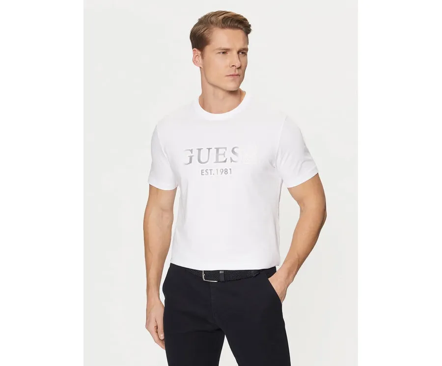 obrazek 1 Guess T-Shirt M5RI12 J1314 Biały Slim Fit