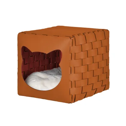 Zdjęcie Domek dla kota 35x40x35 cm w kolorze bursztynowym