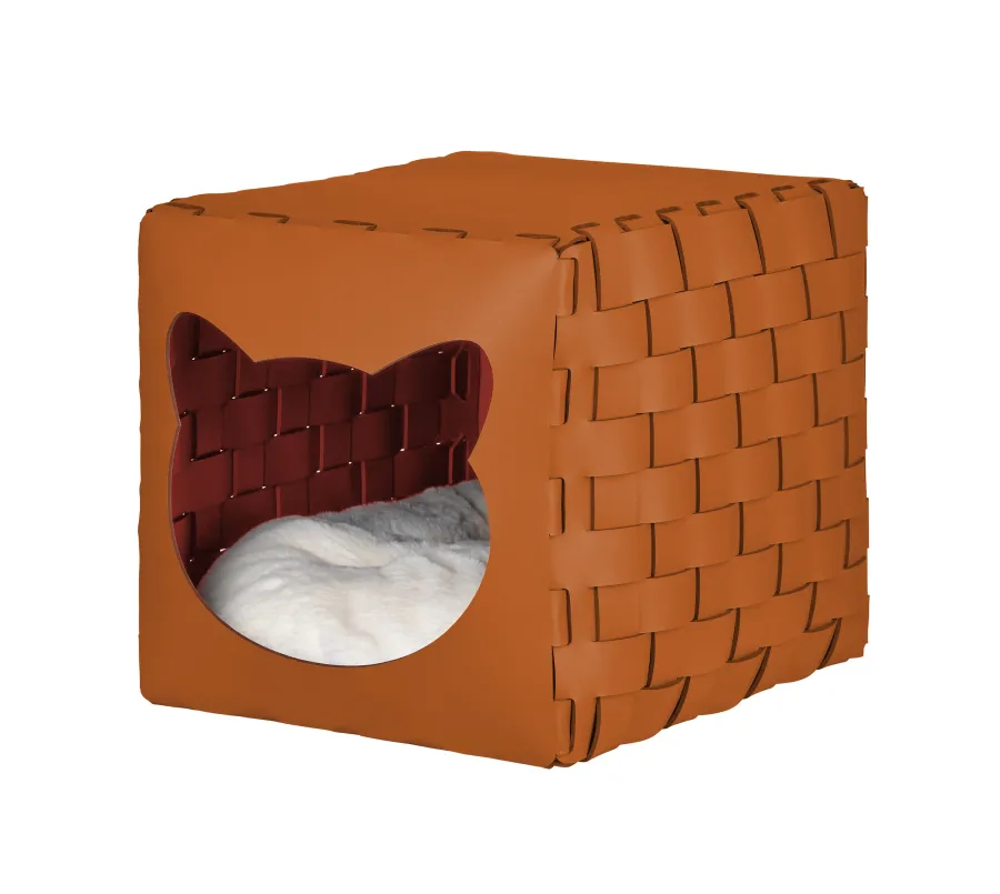 obrazek 1 Domek dla kota 35x40x35 cm w kolorze bursztynowym