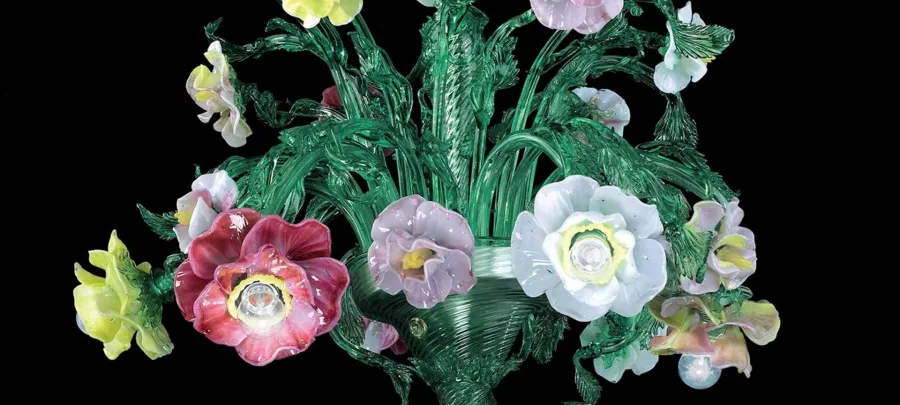 obrazek 3 Unikalny żyrandol ze szkła Murano z Włoch - Vetreria Artistica Rosa