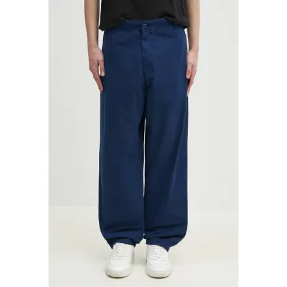 Zdjęcie Carhartt WIP spodnie bawełniane Calder Pant męskie kolor granatowy proste I033128.E7GD