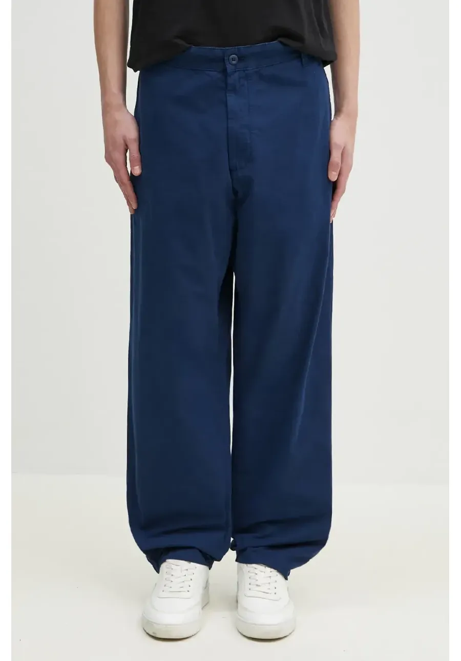 obrazek 1 Carhartt WIP spodnie bawełniane Calder Pant męskie kolor granatowy proste I033128.E7GD