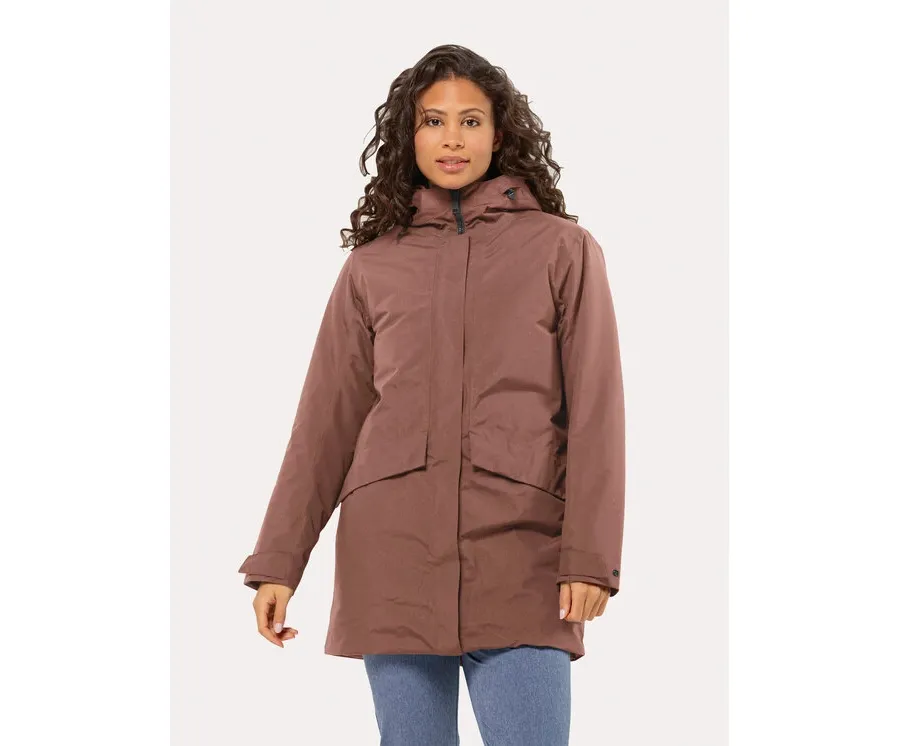 obrazek 1 Jack Wolfskin Kurtka zimowa Tempelhof Coat 1116151 Bordowy Regular Fit